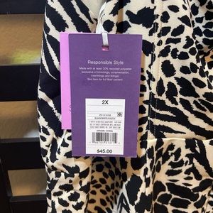 Sergio Hudson Bustier Midi Animal Print Dress New With Tags size 2X